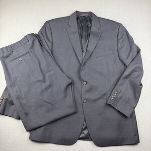 Lauren Ralph Lauren Men's 42R Gray Plaid Wool 2 Pc Suit 38x32 Business Wedding